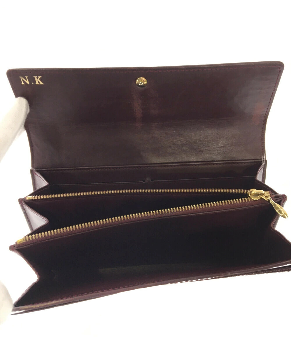 Louis Vuitton Long Vernis Fauviste Portefeuille Rouge Sarah Wallet Black